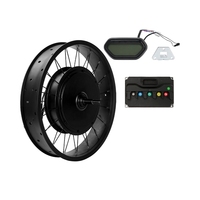 Kits de moteur de moyeu pour vélo électrique à pneus larges de 20 pouces, sans engrenages, 48-72V 4500W, incluant un contrôleur et un écran LCD