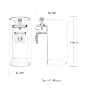 Mangeoire flottante transparente en acrylique pour poissons combattants, crevettes et plantes – Design cylindrique en plastique - Product Image 3
