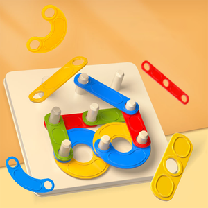 Kustom tabung baru teka-teki balok susun papan permainan mainan pendidikan untuk anak-anak usia 5 7 tahun uniseks kayu plastik fantasi Sci Fi - Product Image 2