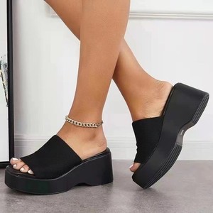 New Women's Wedge Sandals Summer Comfortable Beach Flip Flops Wholesale <b>Slippers</b> Casual Outdoor Slides - Product Image 2