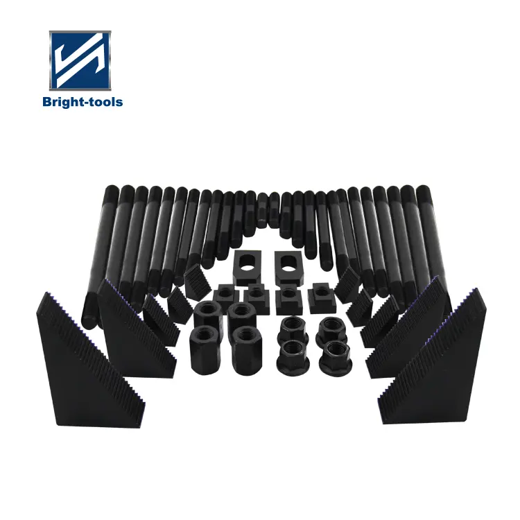 Bright-Herramientas de alta calidad para máquina de torno cnc, Kit de sujeción de acero, 58 unidades