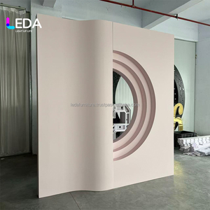 Support de toile de fond en acrylique rose moderne de luxe LEDA pour les mariages, les événements et les décorations de fêtes - Product Image 3