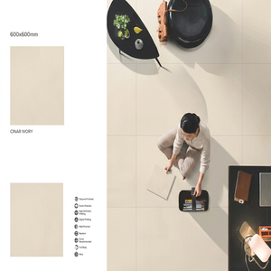 กระเบื้องพอร์ซเลน Corfu Gris ขนาด 600x600 มม. ผิวมันเงา ลายหินอ่อนสีเทา สำหรับปูพื้น ขนาด 60x60 ซม. - Product Image 5