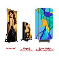 Écran d'affichage LED vertical REISS Mall, intérieur, couleur pleine, haute luminosité, machine publicitaire, écran mobile pliable à assembler