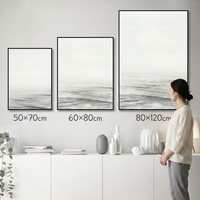 Peintures et décorations murales, paysage minimaliste moderne, impression Giclée sur toile avec cadre en alliage d'aluminium - Décoration murale de taille personnalisable