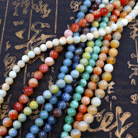 8mm multicolore semi-précieux laboratoire créé perles de pierre de cristal perles rondes de pierres précieuses pour la fabrication de bijoux