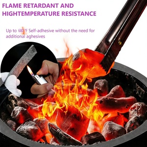 Fire Proof Smoke Proof Felt <strong>Seal</strong> Tape High Temp Self Stick Smoker Gasket Heat Resistant Adhesive <strong>Seal</strong> for BBQ Grill Oven <strong>Stove</strong> - Product Image 2