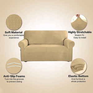 Funda elástica <span class=keywords><strong>para</strong></span> sofá de 1/2/3/4/7 asientos, cubierta protectora <span class=keywords><strong>para</strong></span> muebles a prueba de agua con fondo elástico - Product Image 4