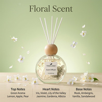 Diffuseur de parfum d'ambiance longue durée éliminateur d'odeurs avec bâtonnets en rotin naturel pour chambre et salon