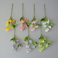 Fleurs artificielles en soie, jasmin orange, tige unique, nouvelle tendance, décoration d'événements, ornements de branche d'orchidée, vente en gros