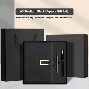 <b>A5</b> Notebook Boutique Set Notepad <b>Diary</b> Soft Leather Office Customized Gift Box for Enterprises - Product Image 2