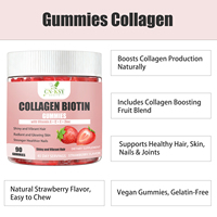 Gummies de collagène et de biotine de haute qualité, complément alimentaire, vitamine biotine, favorise la croissance saine des cheveux, stimule la santé des os, gummies