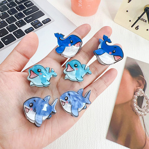 Lot de 2 mini pinces à cheveux en acrylique mignonnes en forme d'animaux, personnalisées, coquille de lapin, amusantes, pour enfants, filles, Pâques - Product Image 4