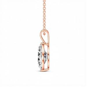 Collar con Colgante de Diamante de Laboratorio de Lujo para Mujer, Claridad VVS VS, Color EF, Estilo Moissanita, con Plata de Ley 925 - Product Image 2