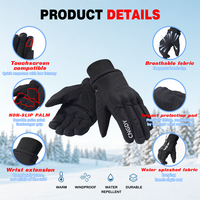 Gants de ski pour hommes et femmes, gants chauds d'hiver pour moto, isolation thermique de haute qualité, en coton, imperméables et coupe-vent