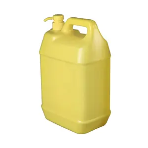 5L plastik varil sıvı deterjan için kare jerrycan HDPE 5 litre kimyasal tambur pompa kafası 5 kg kova konteyner