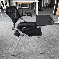 Chaise de bureau pliable moderne noire, installation simple, pour salon, hôtel, école, bureau à domicile, usage commercial, bon marché, haute qualité