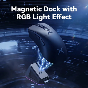 Delux M900PRO Wireless Gaming <strong>Mouse</strong> Ergonomic 8K Polling Rate PAW3395 63g Magnetic RGB Charging Dock for Right <strong>Big</strong> Hand <strong>PC</strong> Gamer - Product Image 5