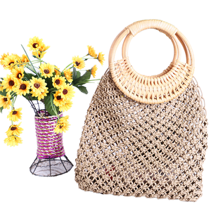 Bolso DE TRABAJO tejido hecho a mano de mano para mujer para <span class=keywords><strong>Amazon</strong></span> Venta especial Ins Bolso de hombro para vacaciones en la playa Forro de algodón impermeable - Product Image 6