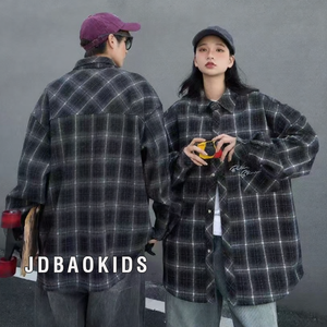 2026 Maßgeschneiderte Mode Übergrößen Casual Kariertes Hemd Herren Damen Streetwear Langarm-Shirts Oberteile - Product Image 5