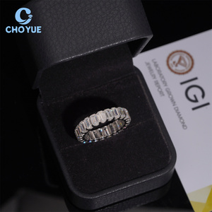 Anillo de Plata de Ley 925 con Diamantes Moissanite VVS de Color D, Certificado GRA, Estilo Hip Hop, para Hombre - Product Image 3