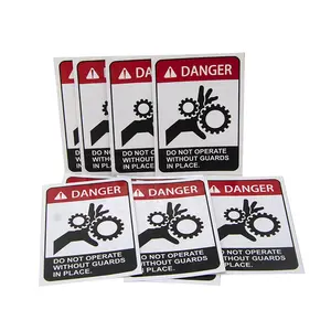 Custom Operational Operating Instructions Warning Labels Sticker For Machinery