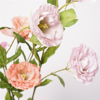 Fleurs artificielles Eustoma Lisianthus au toucher réel, fleurs de campanule hydratantes, fleurs artificielles de gentiane de prairie pour la décoration d'événements