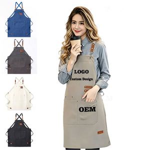 Tabliers de travail en toile robustes, réutilisables et respirants pour barista, chef, restaurant, homme, jardinage, barbecue, avec poches pour outils - Product Image 1