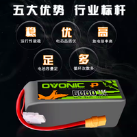 OVONIC 6S XT90 Plug Lipo Batterie 6000mAh 6S1P 75C 22.2V pour RC Drone Avion Quadcopter Hélicoptère Camion Fabriqué en Plastique Durable