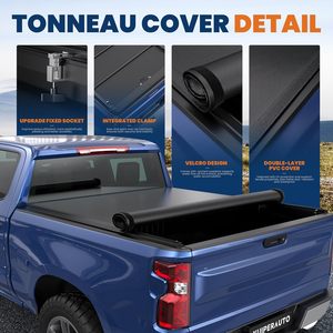 Éxito de Ventas en Accesorios para Ford Pickup: Cubierta de Lona Suave Enrollable para Caja de Camioneta para F150, Ranger, <span class=keywords><strong>Fiat</strong></span> <span class=keywords><strong>Strada</strong></span> e Isuzu Dmax - Product Image 3