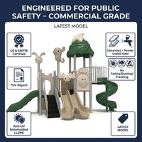 Équipement de terrain de jeux extérieur commercial de haute qualité, toboggan double spirale, escaliers, rampes, en acier galvanisé pour enfants, OEM pour écoles
