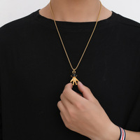 Collier Pendentif Astronaute pour Hommes, Style Urbain Hip-Hop, Bijoux Géométriques pour Couples, Accessoire de Mode Quotidien pour Femmes, Vente en Gros