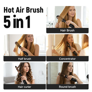 Brosse à air chaud 5 en 1 avec revêtement <span class=keywords><strong>c</strong></span>éramique, sèche-cheveux 1200W, volumateur, peigne coiffant pour la maison et le salon - Product Image 4