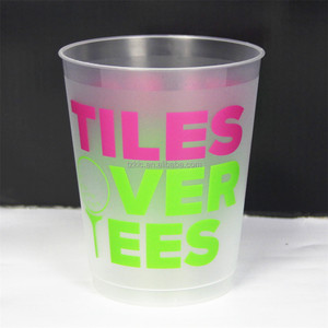 Gobelet flexible givré à <span class=keywords><strong>cadre</strong></span> floral linéaire 10oz Frost Flex - Product Image 6