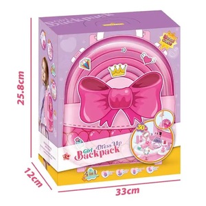 BJQ OEM 4-in-1 zaino in plastica e Trolley valigia per il trucco e giocattolo per finta attrezzatura da gioco per attrezzi a mano per bambine - Product Image 6