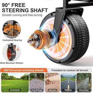 Ağır katlanabilir elektrikli plaj arabaları balıkçılık sepeti katlanır vagon ile fren alışveriş arabası vagon sepeti kamp için - Product Image 5