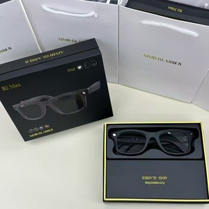 Aimb <b>Glasses</b> S2 Max Smart <b>Glasses</b> Dual <b>Camera</b> Bluetooth Calling Black White Blue 500W Pixel Photo Video - Product Image 1