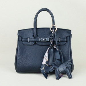 Luxury Leather Gift Pony Handbag Pendant Key Chain Cute Horse Silk Scarf PU Tassel Designer Bag Charm Car Keyring for Women - Product Image 5