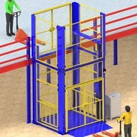 2ton 3ton 4ton Lade kapazität Fracht aufzug Feste vertikale Material hub tabelle mit Führungs schiene für den Innen-und Außenbereich