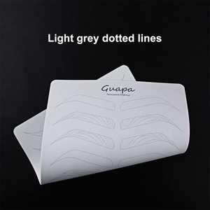 Maquillage permanent Nano Brow Hair Stroke Practice Skin White Latex Microblading Practice Sheet <span class=keywords><strong>Ligne</strong></span> pointillée Hair Stroke Pattern - Product Image 5
