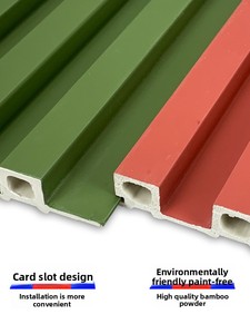 Muestra Gratuita con Entrega a Domicilio: Rejilla Ecológica de Madera, Panel Cilíndrico de Fibra de Bambú para Pared, Material Decorativo - Product Image 3