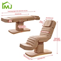 Table de massage électrique pour spa facial, tatouage cosmétique, salon de beauté, soins et extensions de cils