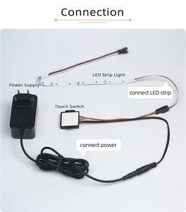 Shinechip nouveau style 12V 3A 36W miroir led capteur tactile gradation interrupteur tactile pour maquillage miroir lumière - Product Image 3