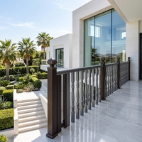 Balustrade de balcon moderne en aluminium, garde-corps métallique antirouille pour usine et entrepôt