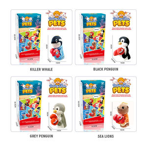 17 styles de jouets en peluche doux et mignons pour enfants, animaux de dessin animé, marionnettes de boxe interactives parent-enfant avec effets sonores - Product Image 6