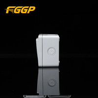 Prise murale extérieure en plastique blanche industrielle étanche IP66, 1 interrupteur, 1 prise, avec ports USB-A et USB-C, auto-mise à la terre, CE, 13A, 110V-250V