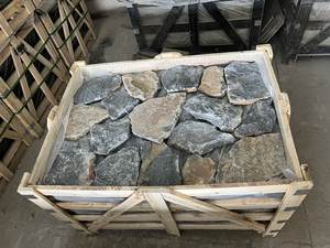 Unregelmäßige Form Zufälliges blaues Kalkstein gestapeltes Stein furnier für Kamin umstellung und Wand verkleidung - Product Image 4