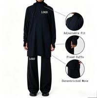 RNLYEE Vêtements de sport modestes, personnalisation rapide, fabricant, matériaux durables, poches mains libres, ensembles modestes, hijab pour femmes, poignets fixes