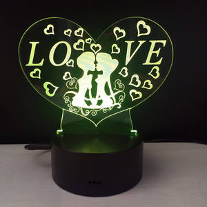 Lo schermo è traboccante amore buono come il vostro amore 3D della luce di <span class=keywords><strong>notte</strong></span> - Product Image 1
