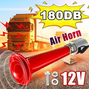 1/2 pièces Klaxon d'air universel 180DB puissant pour voiture, 12V/24V, 180 Hertz, simple trompette, avec compresseur, pour camions, voitures, automobiles - Product Image 6
